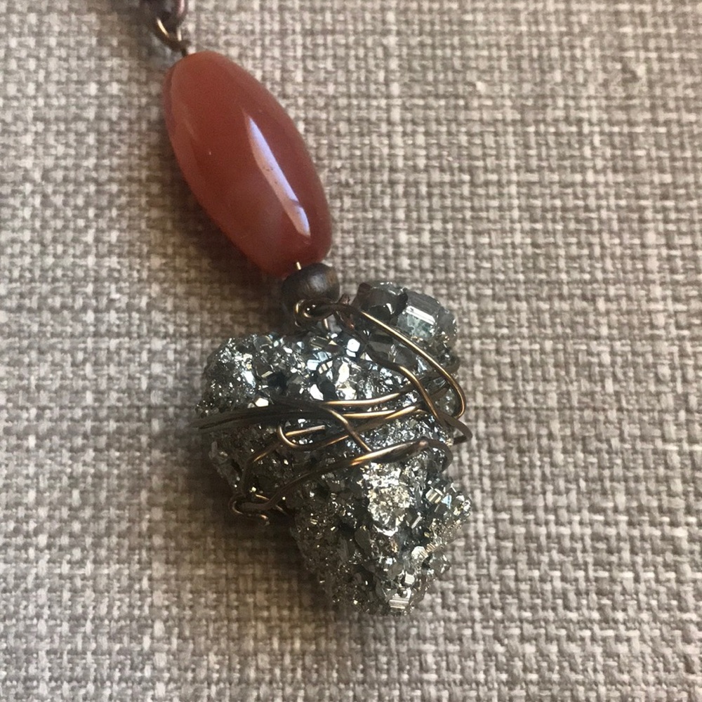 Pyrite Necklace so beautiful handmade
